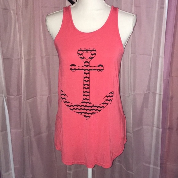 Coral Nautical Anchor Tank Top | M | NWOT - Picture 2 of 5
